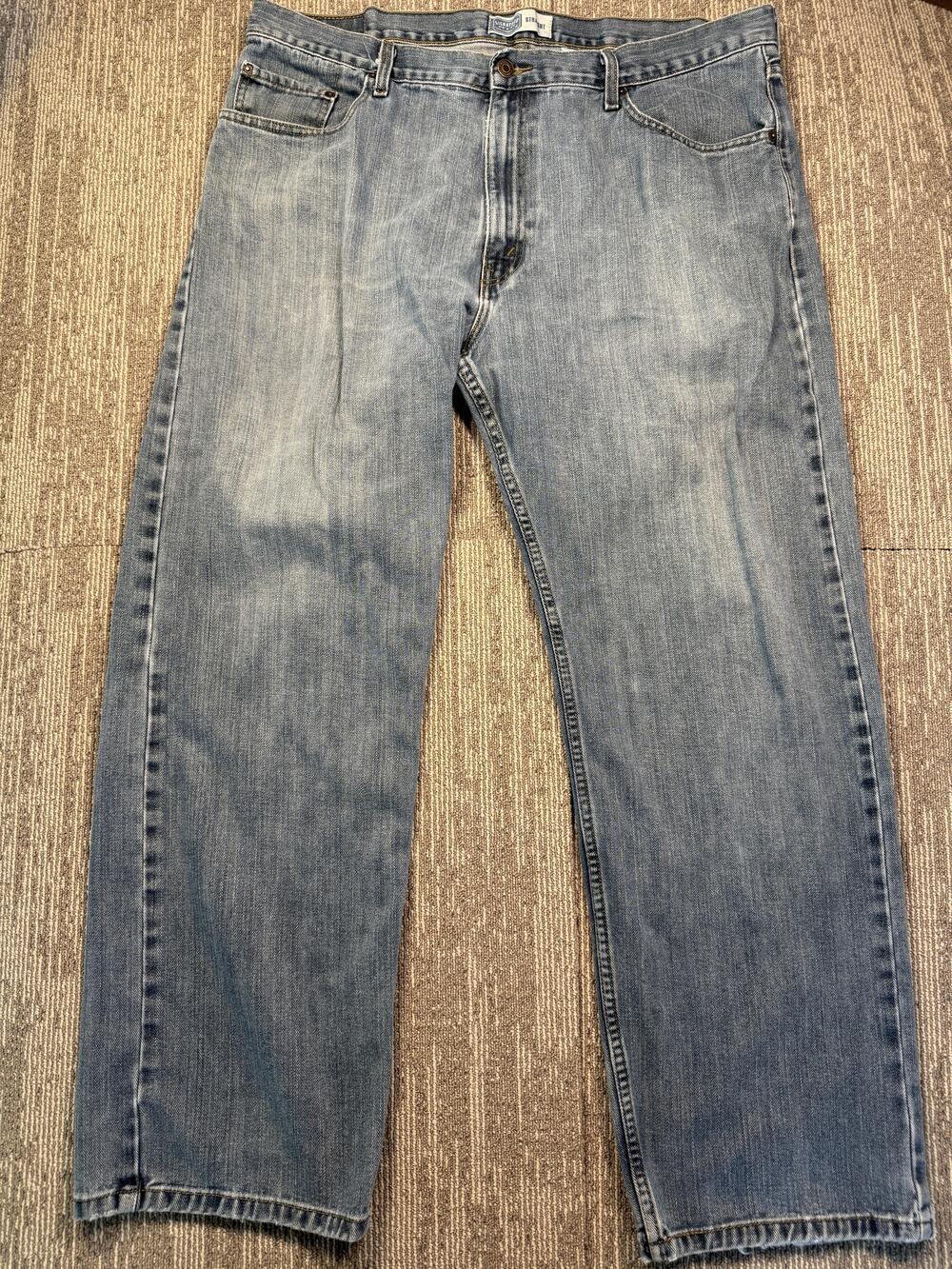 Signature By Levi Strauss Straight Jeans Mens 40x32 Light Wash Denim Pants